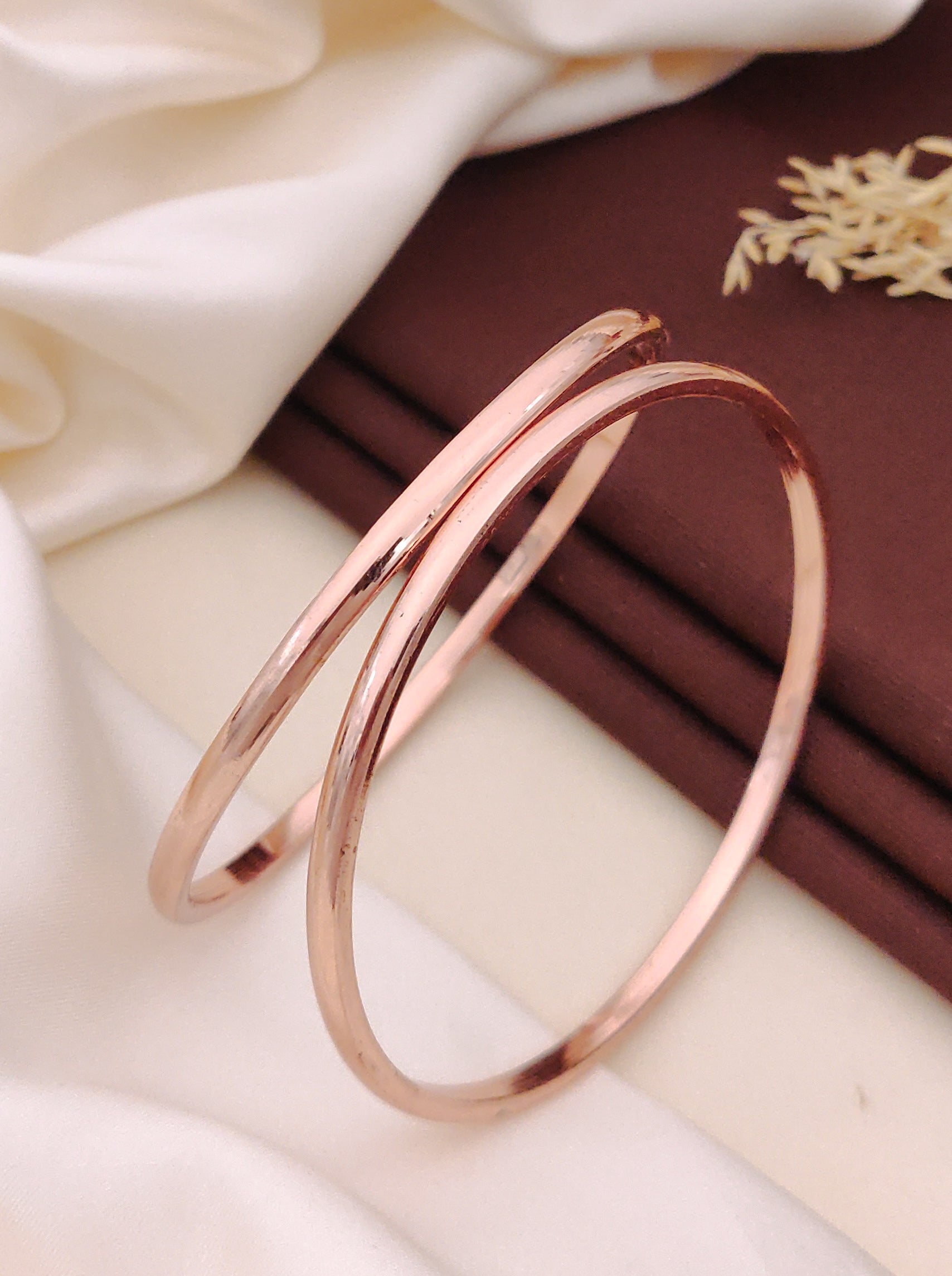 Anupamaa Rose Gold  Bangle ( set of 2 )
