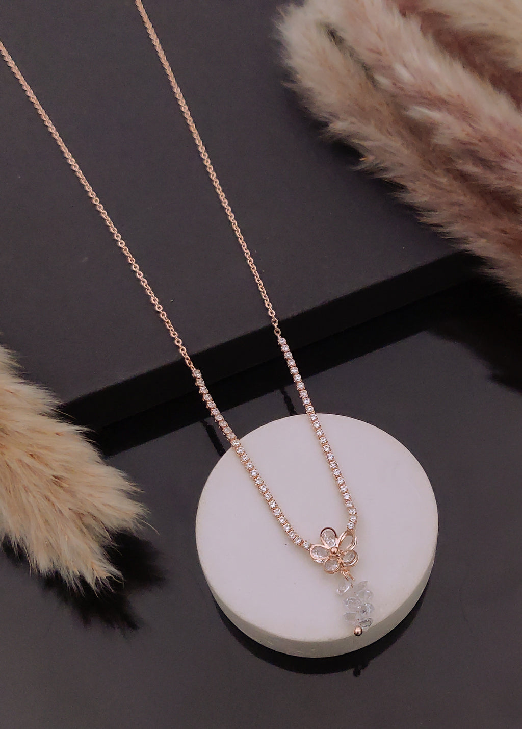 Floral droplet pendant