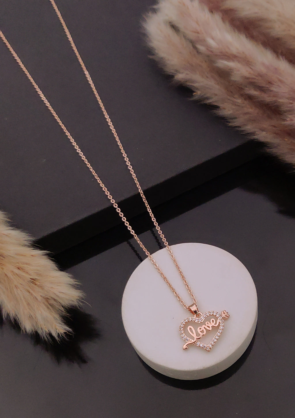 Forever heart lock pendant