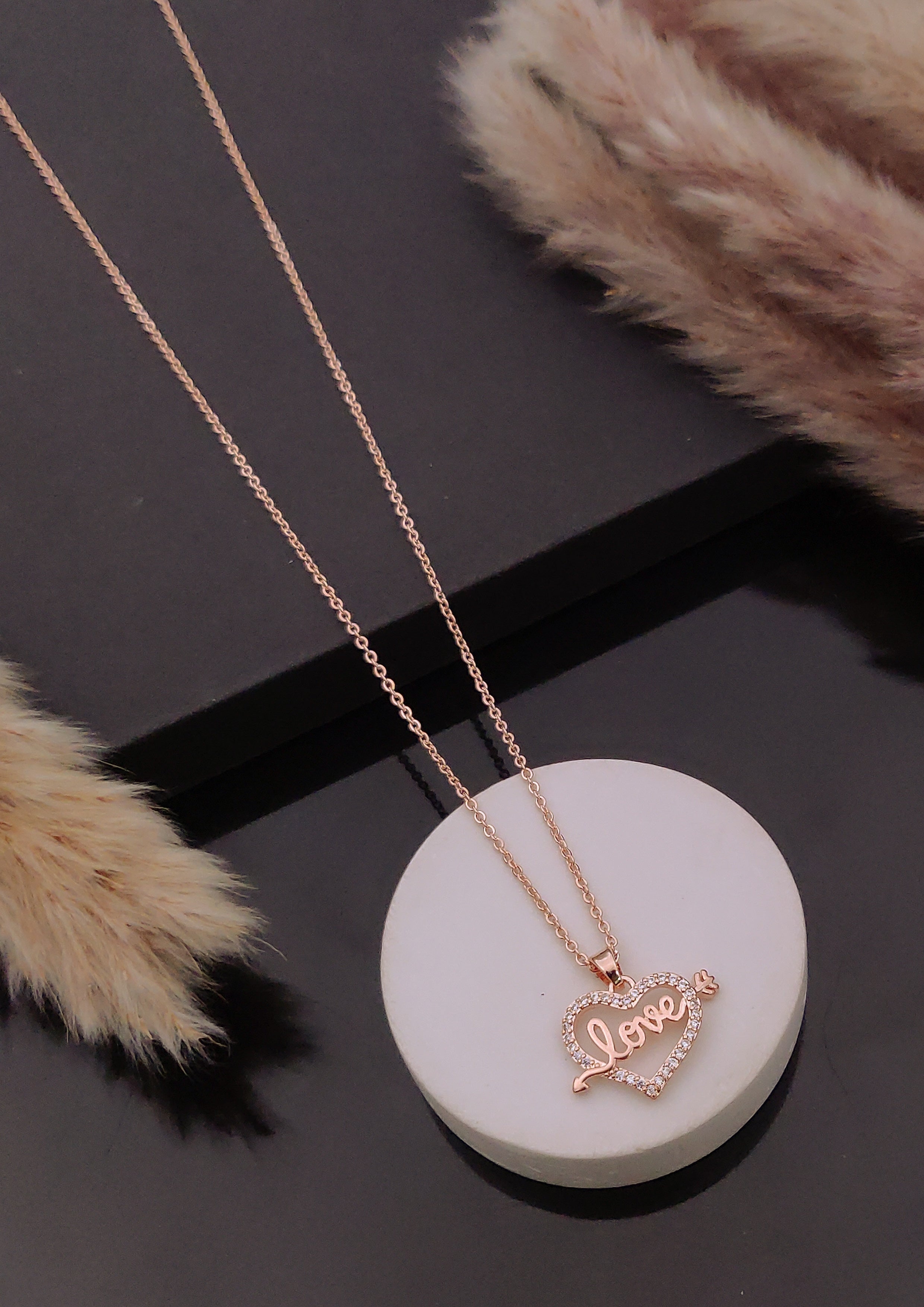 Forever heart lock pendant