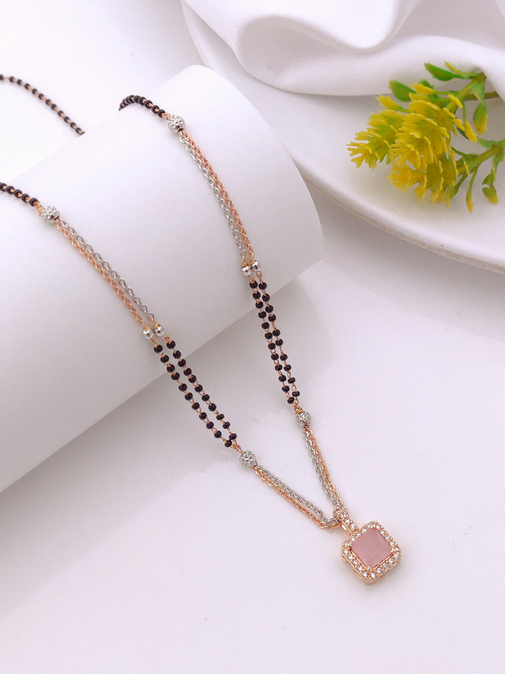 Karishma Pink Rose Gold  mangalsutra