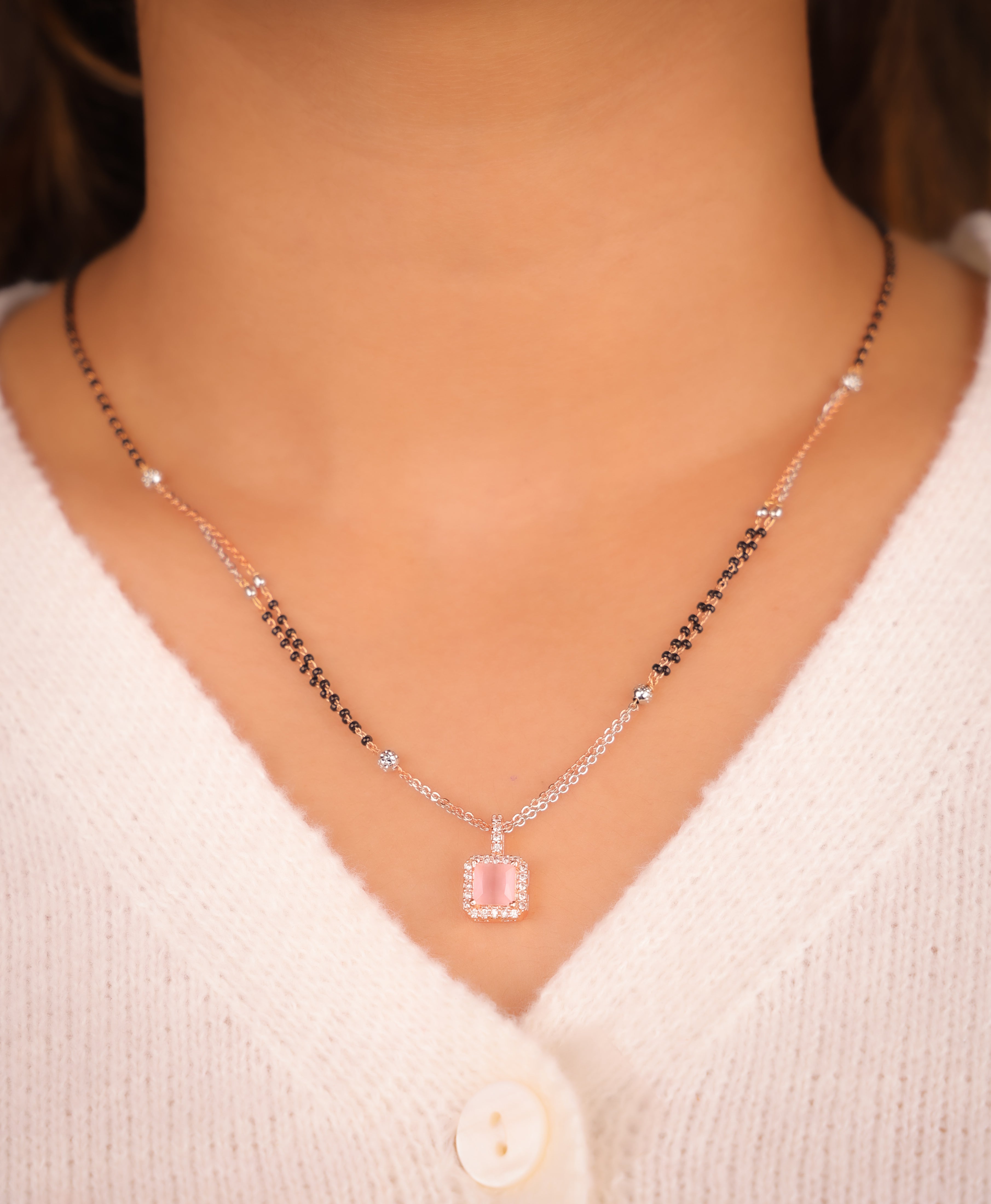 Karishma Pink Rose Gold  mangalsutra