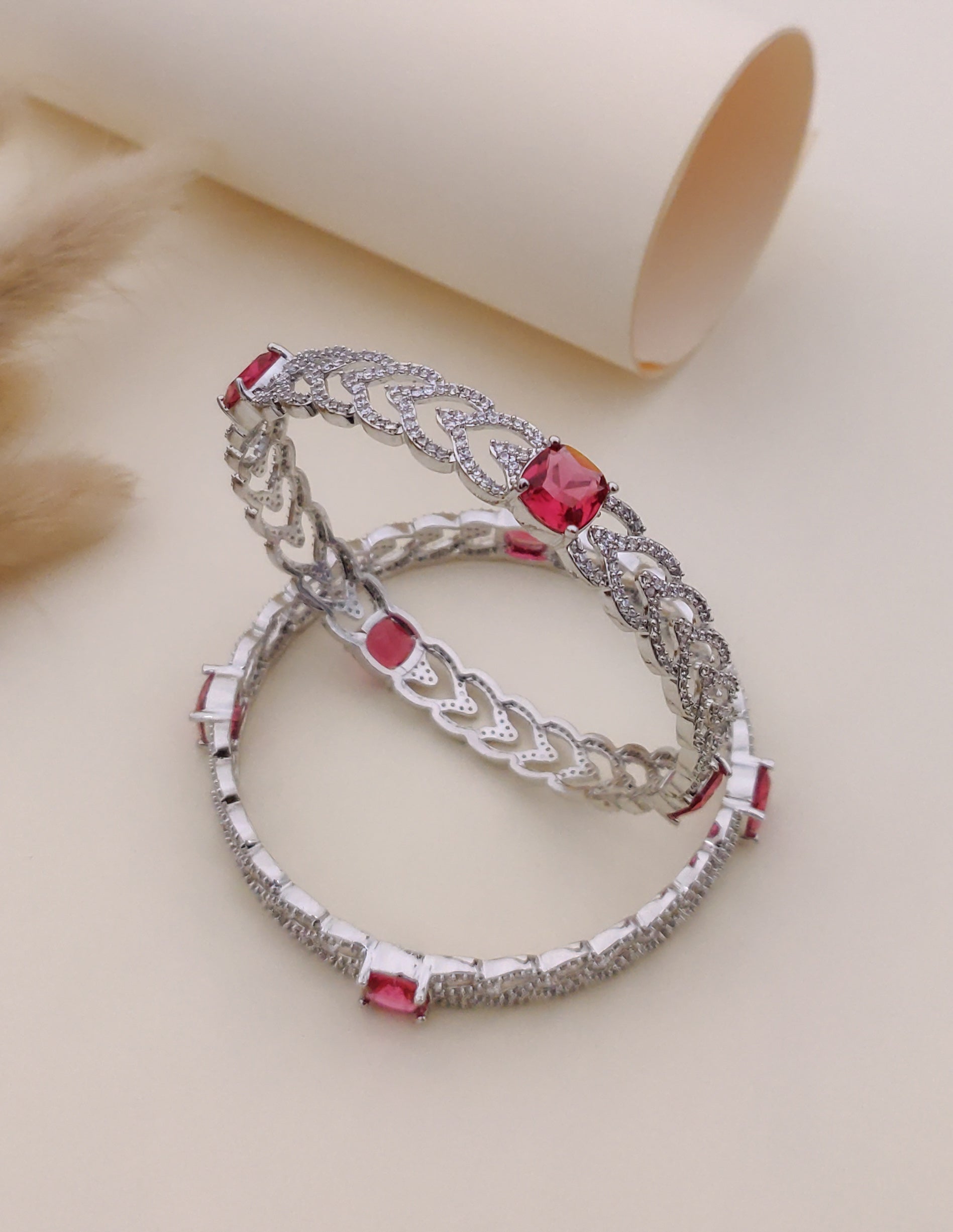 Shophia American Diamond Bangle ( Set of 2 )