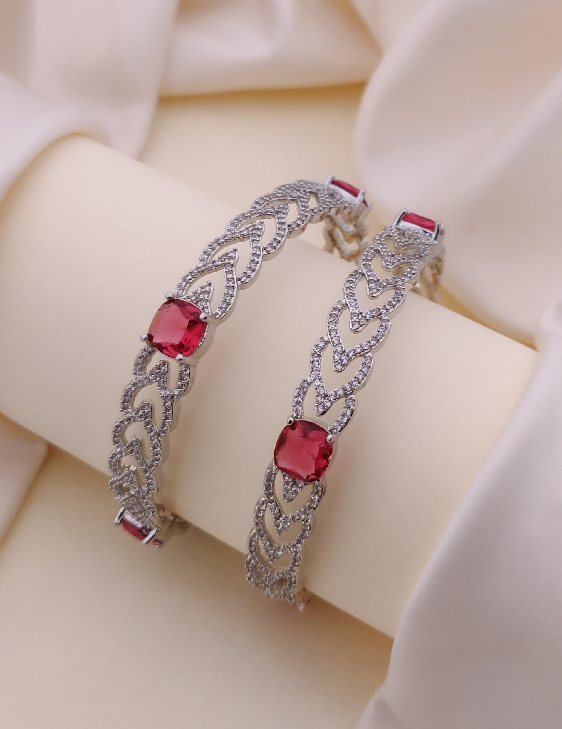 Shophia American Diamond Bangle ( Set of 2 )